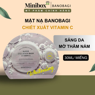 Mặt nạ giấy BANOBAGI Super Collagen Mask Vitamin C Whitening sáng da, mờ nám 30ML | Minibox