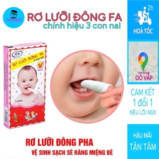 RƠ LƯỠI ĐÔNG FA ( HIỆU 3 CON NAI )  GẠC RƠ LƯỠI VỆ SINH RĂNG MIỆNG CHO TRẺ SƠ SINH