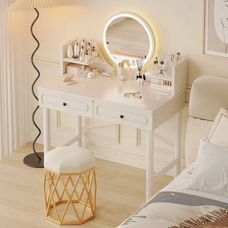bàn trang điểm phong cách hiện đại có đèn LED (tặng kèm ghế nơ )