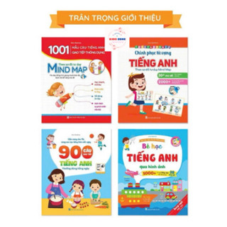 Sách - Combo 4 Cuốn Giúp Bé Học Tiếng Anh Theo Sơ Đồ Tư Duy Mind Map (Kèm File Nghe Quét Mã)