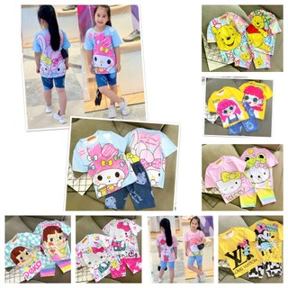 11-40kg bộ thun lạnh 3d ngố lửng thun lạnh annkids loại 1 siêu đẹp bé gái