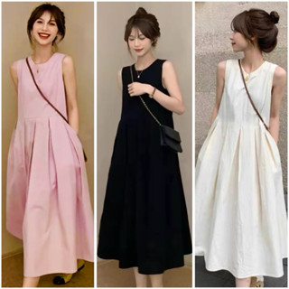 Đầm suông tùng xếp li 3 màu, váy babydoll, váy tiểu thư vintage xuongvnxk vnxk (kèm hình thật)
