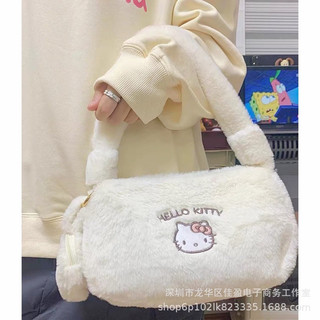 Túi xách đeo vai phủ lông Hello Kitty dễ thương