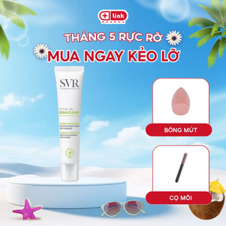 Kem Dưỡng SVR SEBIACLEAR Active Gel/ Mat+Pores 40ml, Làm Giảm Mụn Và Giúp Loại Bỏ Dầu Cho Da