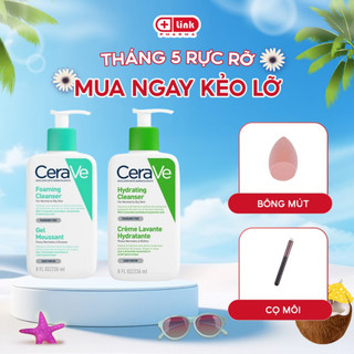 Sữa rửa mặt CeraVe sữa rửa mặt dịu nhẹ sạch sâu dành cho da khô và da dầu (đủ loại dung tích)