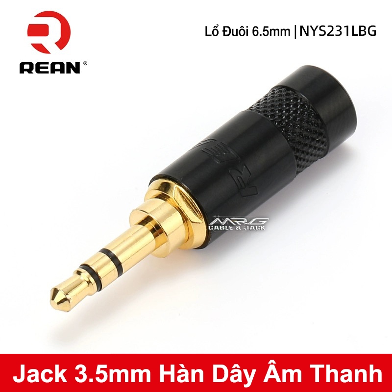 Jack 3.5 REAN Neutrik NYS231LBG NYS231L, giá 1 chiếc, rắc 3.5 dùng hàn dây tín hiệu âm thanh, J-3