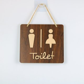 Bảng gỗ decor Toilet đôi Siêu dễ thương