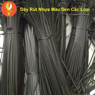 Bịch 1000 sợi dây rút nhựa, dây thít nhựa, dây lạt nhựa, dây khóa nhựa 10cm - màu đen