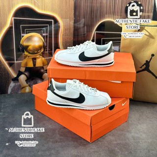 Giày Thể Thao_Nike Classic Cortez Leather White Black 904764,Giày Trắng Bassic Vệt Đen