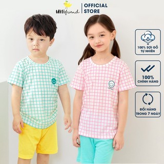 Đồ bộ ngắn tay quần áo Cool Feel mịn siêu mỏng mát mặc nhà mùa hè cho bé trai Unifriend Hàn Quốc U2024-5