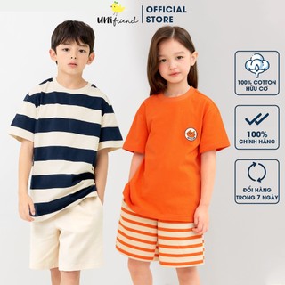Đồ bộ ngắn tay quần áo thun cotton mịn mặc nhà mùa hè cho bé trai và bé gái Unifriend Hàn Quốc U2024-4