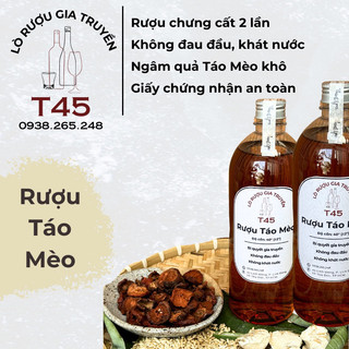 R.ươu Táo Mèo T45 (1 lít) nguyên chất, lên m.en tự nhiên