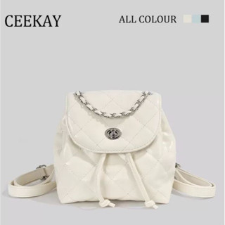 Túi Xách Nữ CEEKAY Chính Hãng Balo Da Trơn Mềm Đồ Họa Quai Da Đeo Khóa Gập Gài Hàng Order Quảng Châu