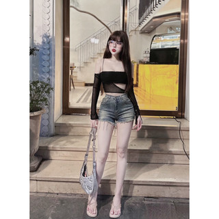 áo thun phối lưới hở eo