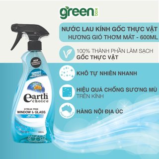 Bình xịt hữu cơ vệ sinh kính Earth Choice 600ml - NK Úc