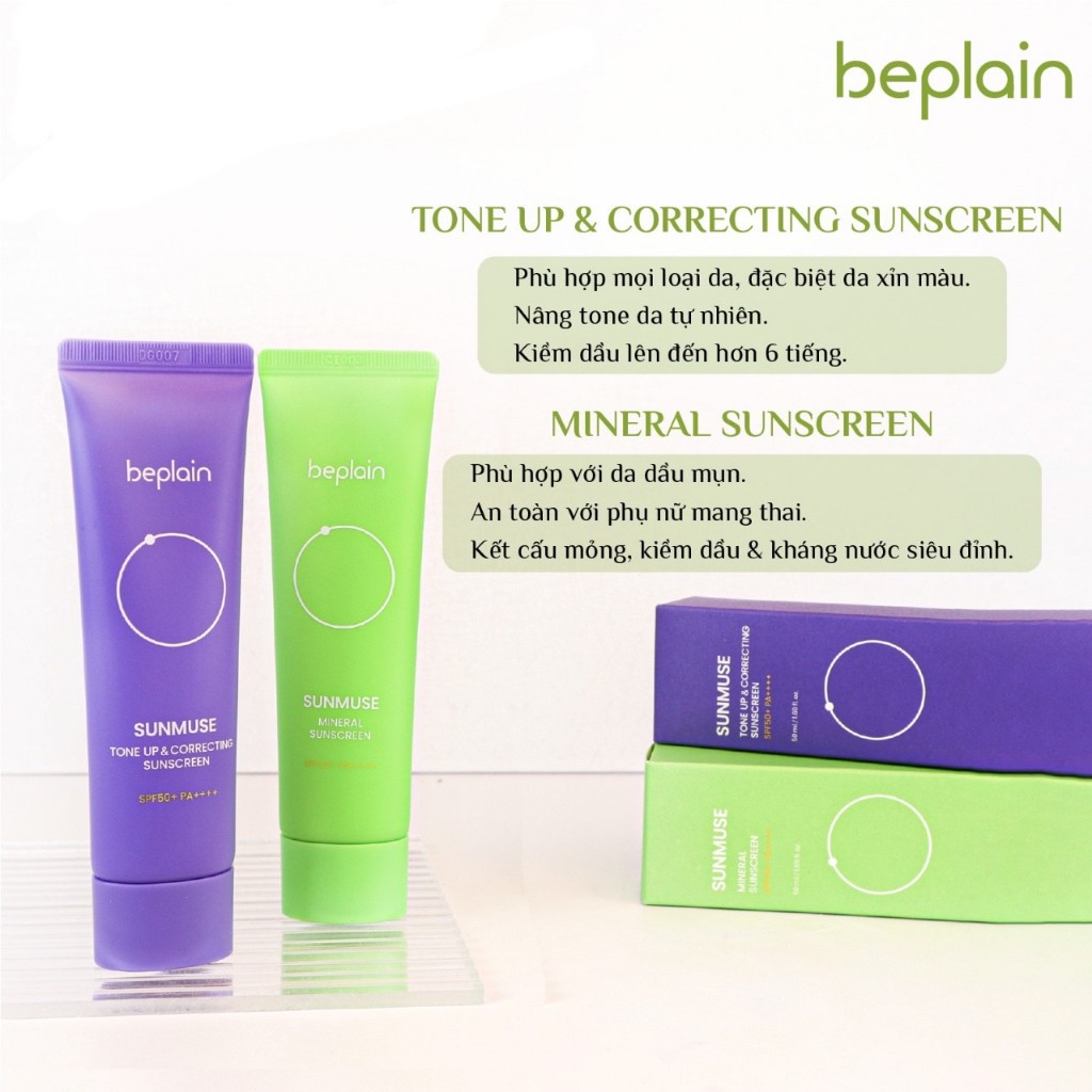 Kem chống nắng Beplain Sunmuse SPF 50+ PA++++ 50mL