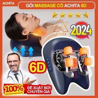 Máy massage cổ vai gáy M38 Achita công nghệ 6D giảm đau mỏi, gối massage cổ vai gáy thiết kế công thái học