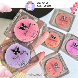 Phấn Má Hồng Biya 7722Hộp Vuông Nhỏ Màu Gradient Tự Nhiên Tinh Tế Đơn Sắc Lên Màu Chuẩn Tự Nhiên Trang Điểm Nhiều Y2K