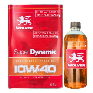 Dầu nhớt xe hơi ô tô wolver super dynamic 10w40 6000ml – shopnhottot