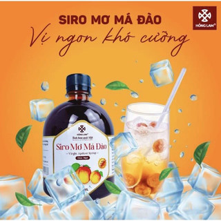 Siro Mơ Má Đào / Siro Quất Đào chai chiết 100ml dùng pha chế đồ uống