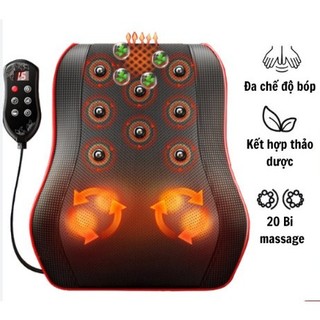 Gối massage - gối massage cao cấp - gối massage cổ vai gáy - gối massage 20 bi - gối massage hồng ngoại