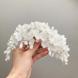Cài tóc/xược cài dạng lược irina - hoa đất sét thiết kế thủ công - handmade by changaccessories