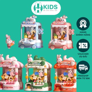 Đồ chơi máy gắp thú bông mini thỏ tinh nghịch X KIDS size lớn mẫu mới tặng nhiều gấu bóng xu đếm giờ,có đèn nhạc cho bé