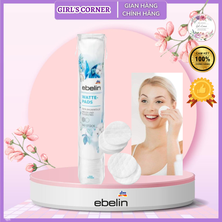 BÔNG TẨY TRANG ĐỨC EBELIN, miếng rửa mặt ebelin, mút trang điểm, bông tắm [Đức] [khuyến mại]