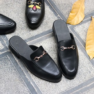 Giày sục nam công sở cao cấp,giày xục da mềm trơn gắn mác kim loại chống rỉ sang trọng lịch sự đủ size 38-43 RUNO G50