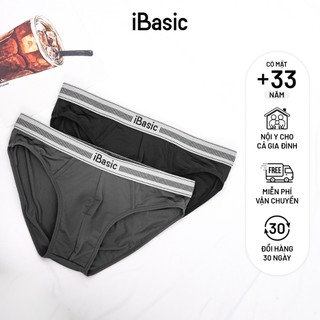 Quần lót nam phom brief lưng thun poly logo IB iBasic PANM117
