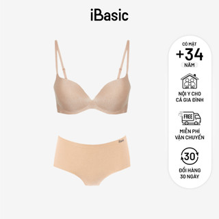 Set bộ áo ngực không gọng mút mỏng và quần lót không đường may iBasic BRAW033+V109-1