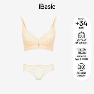Set áo ngực có gọng mút mỏng ren cup T-Shirt iBasic BRAW132 và PANW132