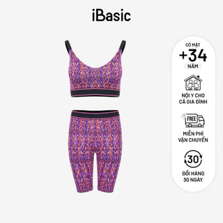 Bộ áo ngực thể thao nữ bratop tròng cổ tập gym, yoga iBasic IBXW001T và IBXW001B