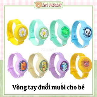 Vòng đeo tay đuổi muỗi silicon phát sáng cho bé, tích hợp xông tinh dầu đuổi muỗi, côn trùng dùng được 30 ngày 2X MART