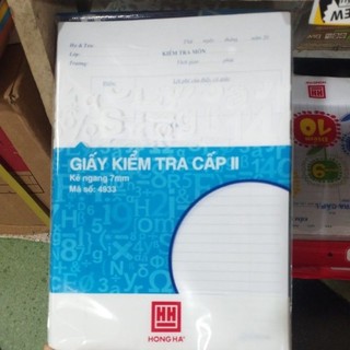 Giấy kiểm tra cấp 1 (4 ôly) - cấp 2 hồng hà, campus