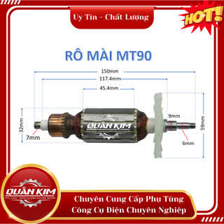 rotor/ruột máy mài Maktec MT90 tặng kèm chổi than