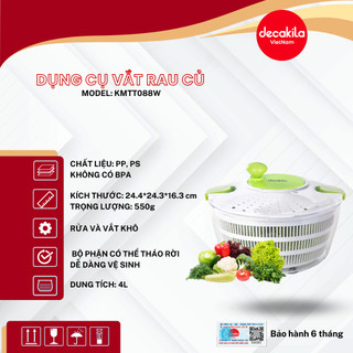 Rổ Quay Vẩy Rau Thông Minh DECAKILA (KMTT 088W)
