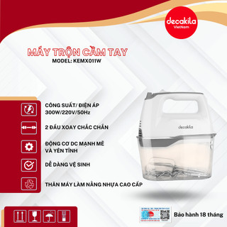 Máy Đánh Trứng Cầm Tay DECAKILA (KEMX 011W) 7 Tốc Độ 180W Tặng 4 Đầu Khuấy Chắc Chắn - Tiện Dụng