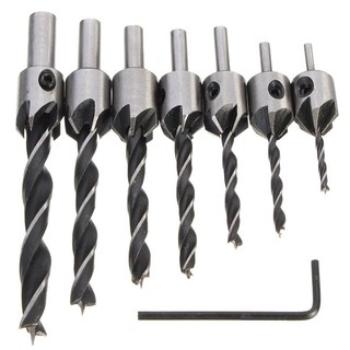 Bộ 7 mũi khoan gỗ bắt âm mũ vít đầu đinh cỡ 3 - 10mm