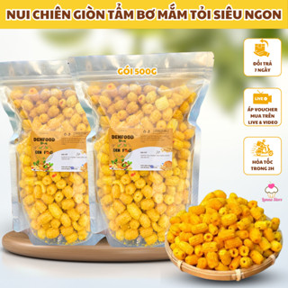 [GÓI 500G] Nui Chiên Giòn Tẩm Bơ Mắm Tỏi Siêu Ngon
