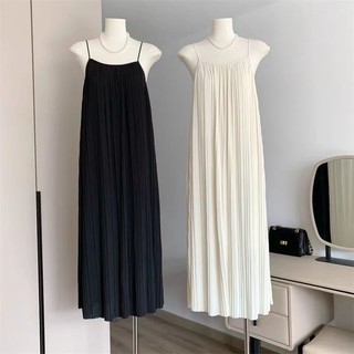 Đầm váy maxi dáng dài 2 dây họa tiết xếp ly nhẹ nhàng đơn giản đi chơi đi tiệc thời trang  GOLALA SP102