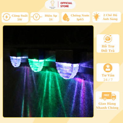 Đèn Gắn Tường Energy Green Lighting Kiểu Bo Tròn SL-616 - 2 Chế Độ Ánh Sáng- Sử Dụng Năng Lượng Mặt Trời  - BH 1 Năm