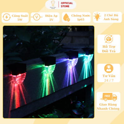 Combo 4 Đèn Gắn Tường Energy Green Lighting Kiểu Bo Tròn SL-616 - 2 Chế Độ Ánh Sáng- Sử Dụng Năng Lượng Mặt Trời