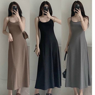Đầm Suông 2 Dây Chất Tăm Lạnh,Đầm Đi Biển Dáng Dài Mặc đi CHƠI Ngủ Trẻ Trung-shopsituoiteen