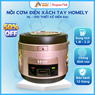 Nồi Cơm Điện Homely HL-010, Dung Lượng 1.8L-2.2L, Hiệu Suất 900W, Bảo Hành Chính hãng 12 Tháng