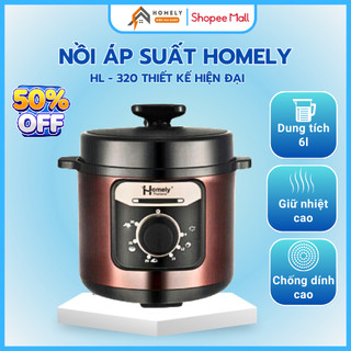 Nồi Áp Suất Homely HL-320 Dung Tích 6L Hàng Chính Hãng Chất Lượng Cao, Bảo Hành Chính Hãng 12 Tháng