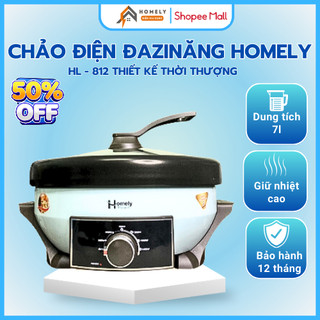Chảo Điện Đazinăng Homely HL-870, Dung Tích 4.5L-7L, Hiệu Suất 1800W, Bảo Hành 12 Tháng