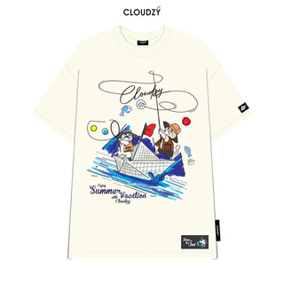 Áo phông nữ nam local brand unisex tay lỡ thun form rộng teen cổ tròn oversize CLOUDZY FISHING