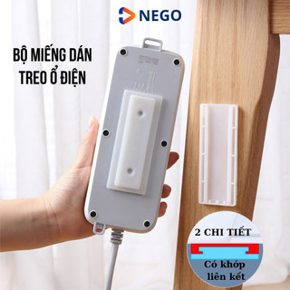 Miếng dán tường keo 3M siêu chắc Nego treo ổ cắm điện thông minh móc treo modem wifi treo vật dụng tiện lợi DTSCE