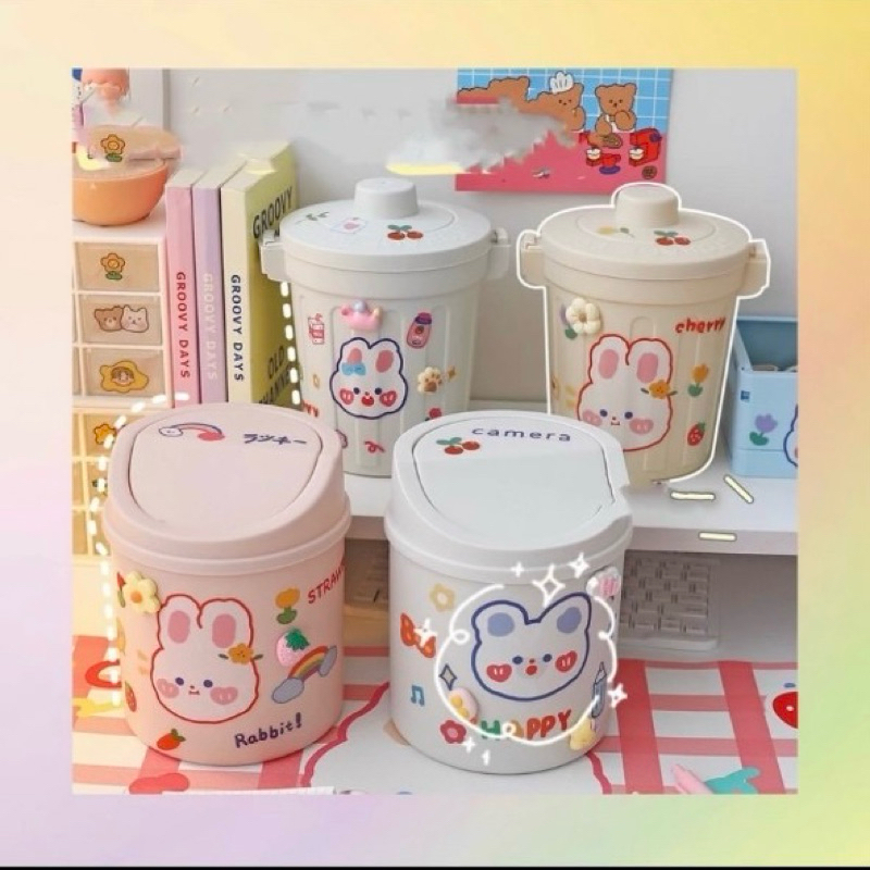 Thùng rác mini kèm sticker
